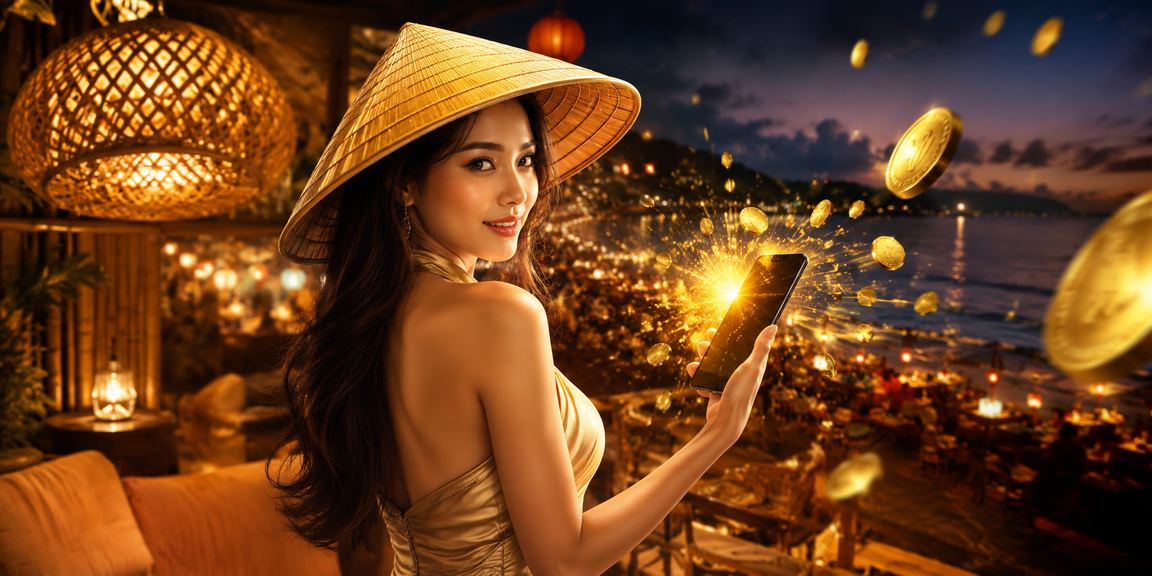 Phụ nữ Buôn Ma Thuột đội nón lá tham gia xổ số và casino trực tuyến