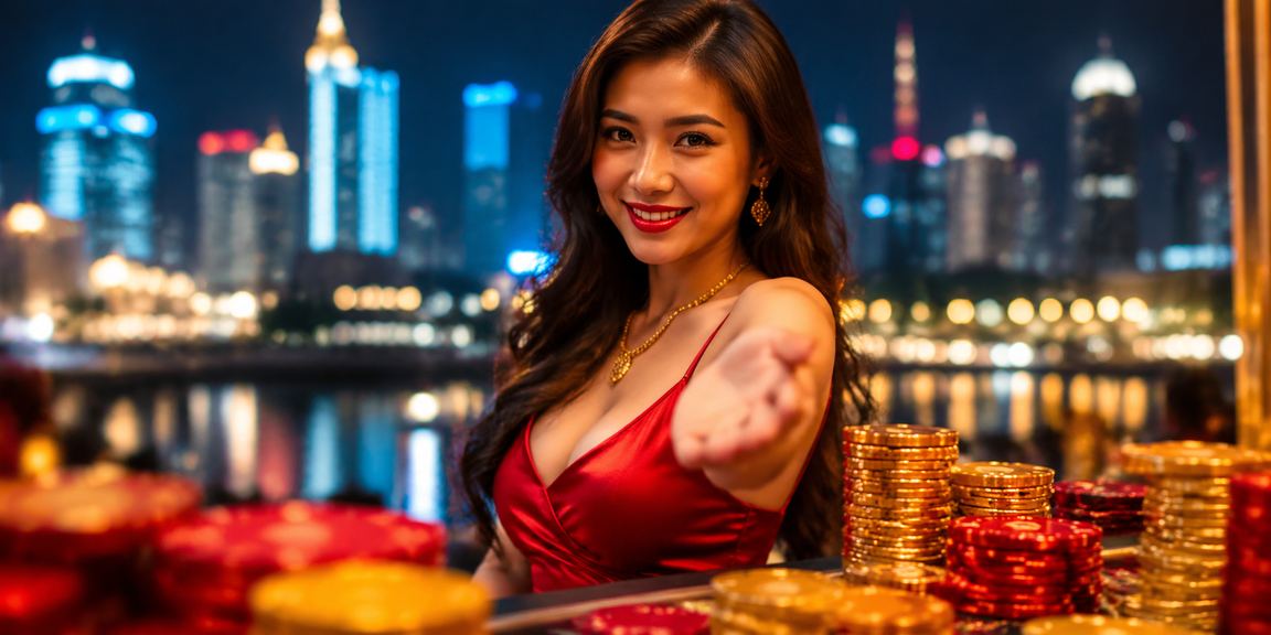 Màn hình xổ số và jackpot neon sáng rực tại Thành phố Hồ Chí Minh