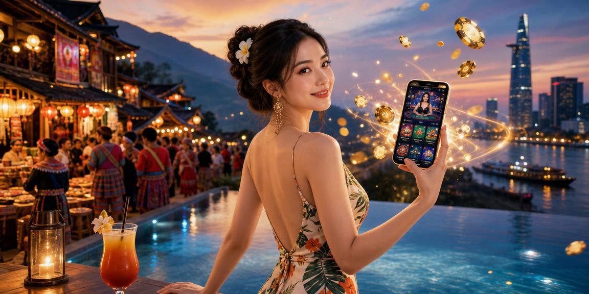 Người chơi tại Sài Gòn thử vận may với slot game trên điện thoại